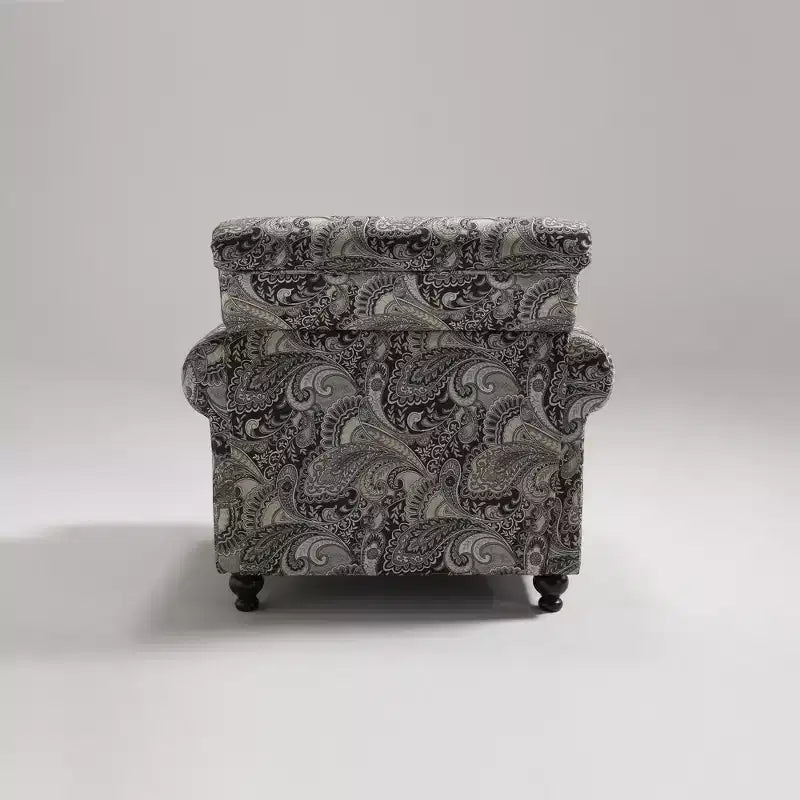 Floral Upholstered Chair - Chenille Fabric,Cozy Lounge Chair for Living Room, Bedroom, or Office