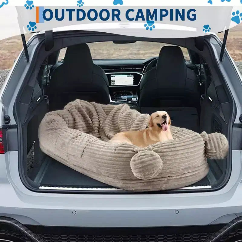 Menschliches Hundebett, 71''x45''x12'' großes Hundebett mit Decke, Aufbewahrungstaschen, tragbarer Griff, abnehmbarer Bezug, Haustierbett in Menschengröße für Erwachsene