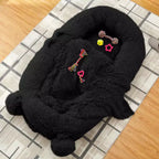 Menschliches Hundebett, 71''x45''x12'' großes Hundebett mit Decke, Aufbewahrungstaschen, tragbarer Griff, abnehmbarer Bezug, Haustierbett in Menschengröße für Erwachsene