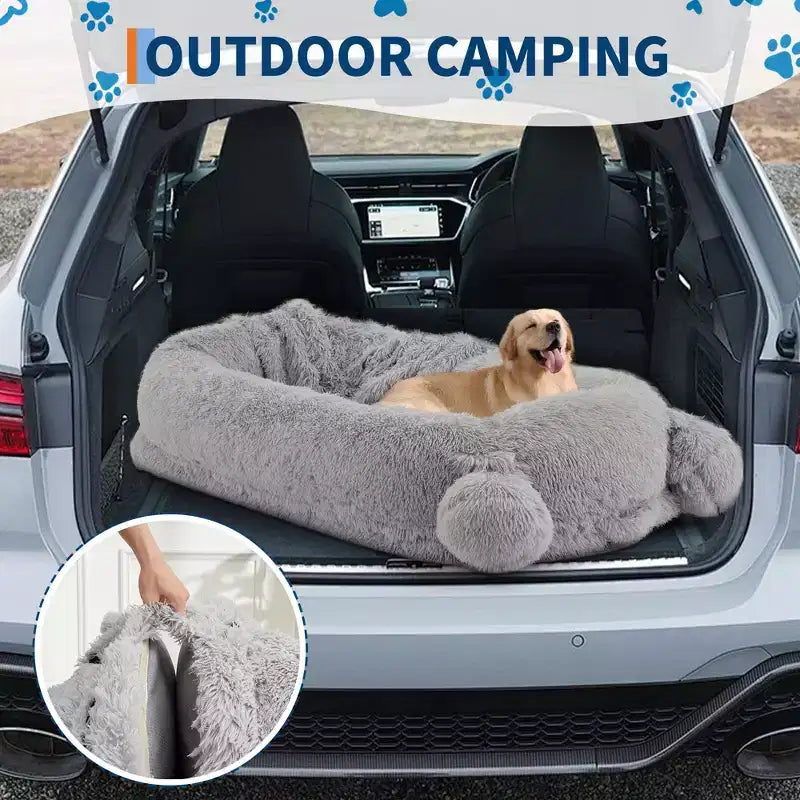 Menschliches Hundebett, 71''x45''x12'' großes Hundebett mit Decke, Aufbewahrungstaschen, tragbarer Griff, abnehmbarer Bezug, Haustierbett in Menschengröße für Erwachsene