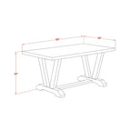 Prostokątny stół jadalniany w stylu V, 36"x60", nowoczesny design do jadalni