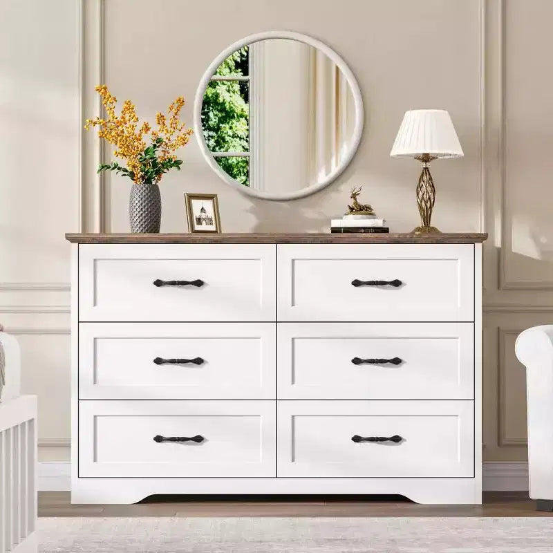 5/6 Schubladen Kommode für Schlafzimmer, Schubladenschrank, moderner Bauernhaus-Holzkommode, Aufbewahrungsorganisator Kommode für Schlafzimmer, Wohnzimmer, Kinderzimmer