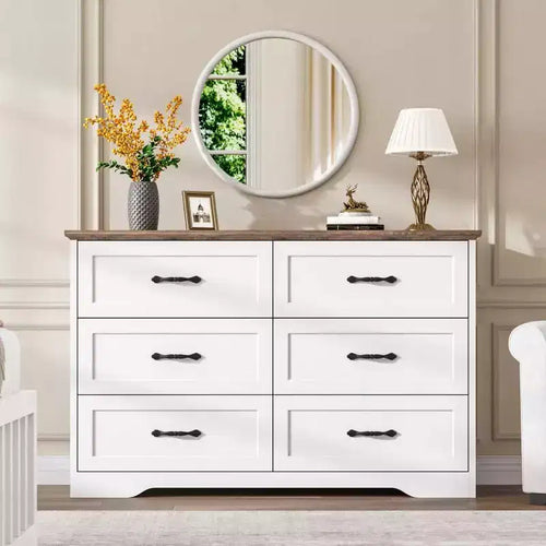 5/6 Schubladen Kommode für Schlafzimmer, Schubladenschrank, moderner Bauernhaus-Holzkommode, Aufbewahrungsorganisator Kommode für Schlafzimmer, Wohnzimmer, Kinderzimmer