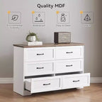 5/6 Schubladen Kommode für Schlafzimmer, Schubladenschrank, moderner Bauernhaus-Holzkommode, Aufbewahrungsorganisator Kommode für Schlafzimmer, Wohnzimmer, Kinderzimmer
