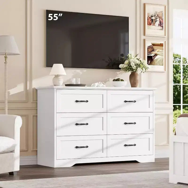 5/6 Schubladen Kommode für Schlafzimmer, Schubladenschrank, moderner Bauernhaus-Holzkommode, Aufbewahrungsorganisator Kommode für Schlafzimmer, Wohnzimmer, Kinderzimmer