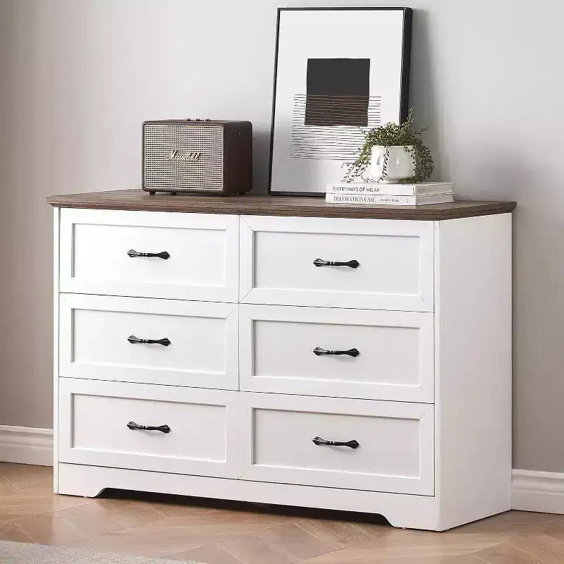 5/6 Schubladen Kommode für Schlafzimmer, Schubladenschrank, moderner Bauernhaus-Holzkommode, Aufbewahrungsorganisator Kommode für Schlafzimmer, Wohnzimmer, Kinderzimmer