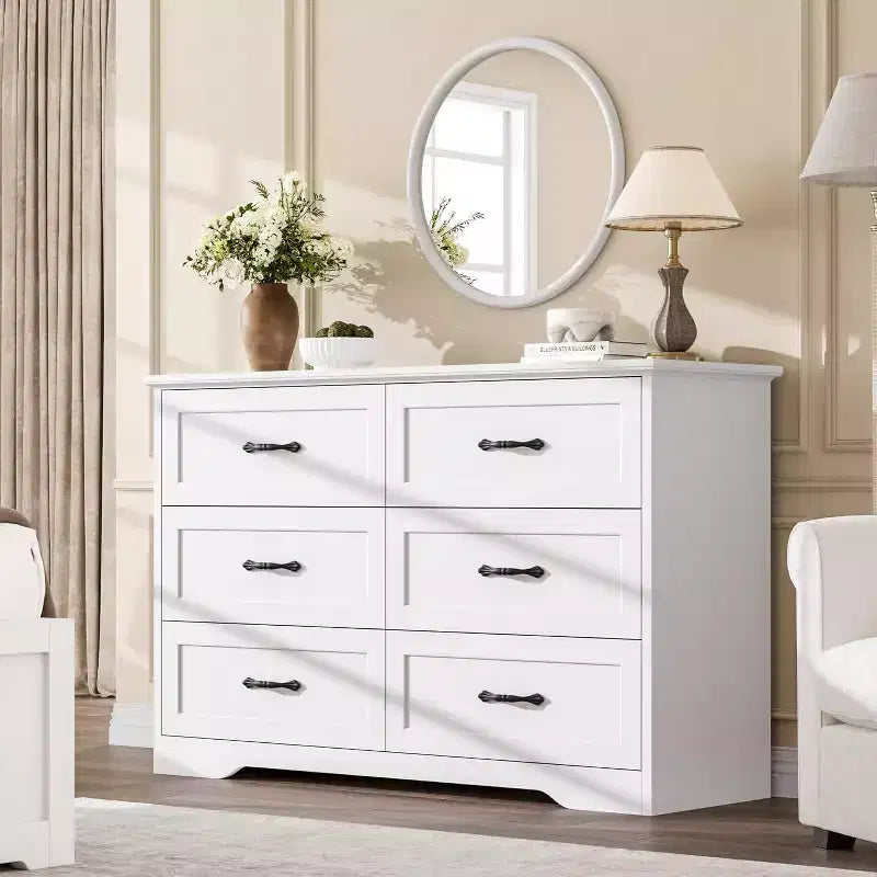 5/6 Schubladen Kommode für Schlafzimmer, Schubladenschrank, moderner Bauernhaus-Holzkommode, Aufbewahrungsorganisator Kommode für Schlafzimmer, Wohnzimmer, Kinderzimmer