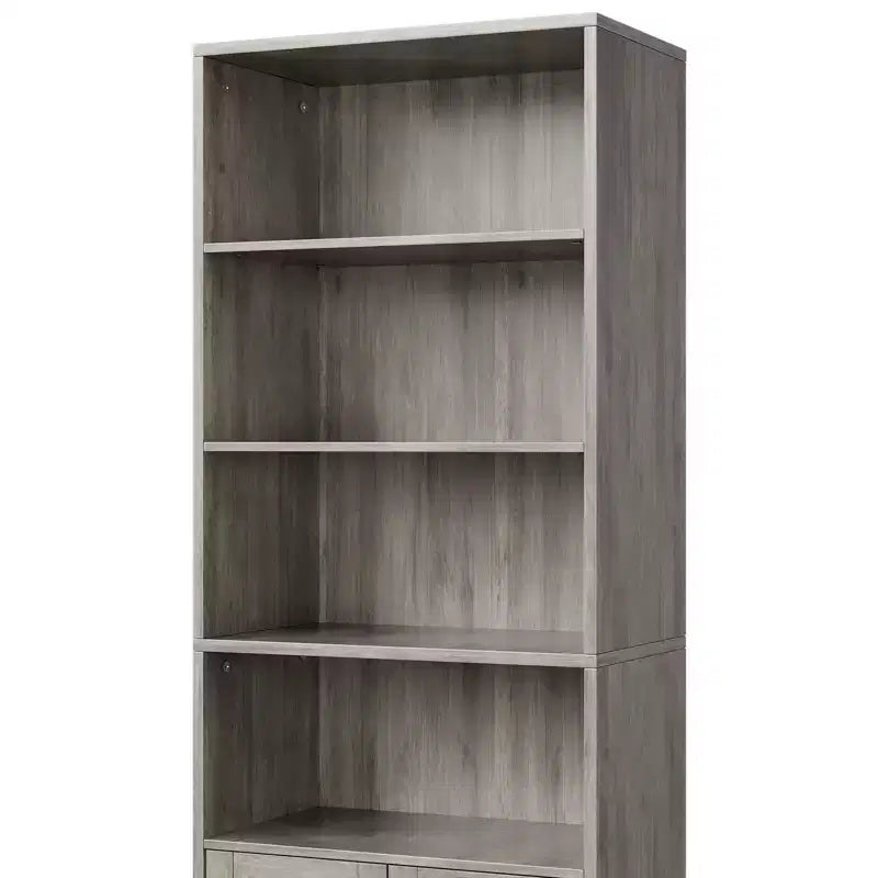 71,4 cm hoher Bauernhaus 6-Regal Holzbuchschrank mit Türen, Industrielle Vitrine für Schlafzimmer, Wohnzimmer & Büro
