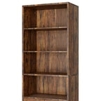 71,4 cm hoher Bauernhaus 6-Regal Holzbuchschrank mit Türen, Industrielle Vitrine für Schlafzimmer, Wohnzimmer & Büro