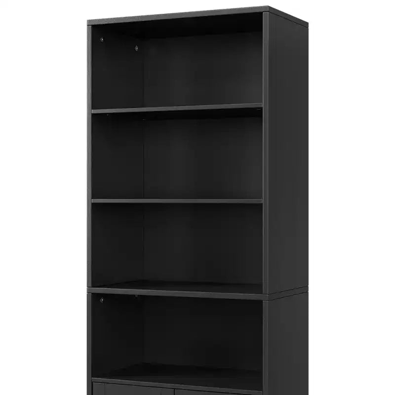 71,4 cm hoher Bauernhaus 6-Regal Holzbuchschrank mit Türen, Industrielle Vitrine für Schlafzimmer, Wohnzimmer & Büro