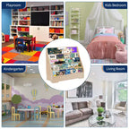 5-stufiges Kinderregal mit Stauraum, Kleinkind-Buchdisplay-Regale, Bücherregal, multifunktionaler Geschichtsbuch-Organizer, Malbuchregal für Kinderzimmer