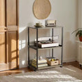 3-stufiger Druckerständer, Spanplatte, gewaschenes Grau, 15,7"x12"x25,6", Büroaufbewahrung