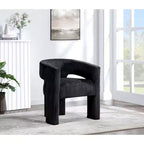 Cordstoff Akzent Esszimmerstuhl, Fass-Design, gepolstert mit Holzrahmen, Beige