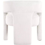 Cordstoff Akzent Esszimmerstuhl, Fass-Design, gepolstert mit Holzrahmen, Beige
