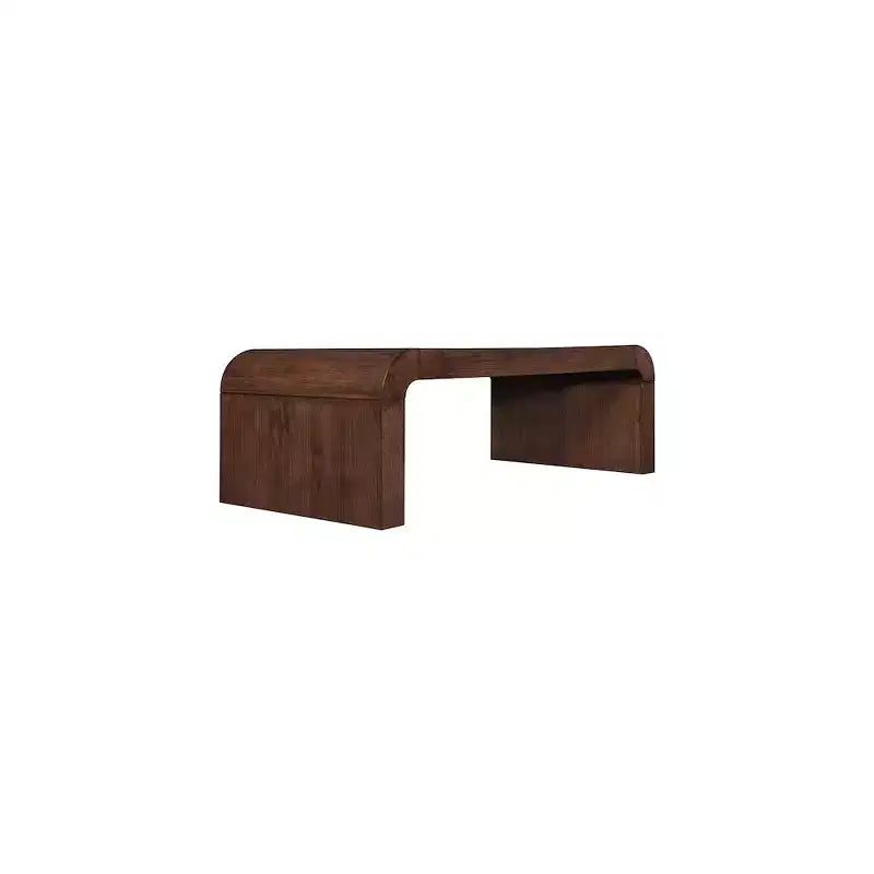 Siyah Meşe Kaplama Sehpa, Modern Dikdörtgen Tasarım, 48" Genişlik x 24" Derinlik