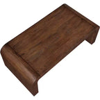 Siyah Meşe Kaplama Sehpa, Modern Dikdörtgen Tasarım, 48" Genişlik x 24" Derinlik