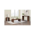 Siyah Meşe Kaplama Sehpa, Modern Dikdörtgen Tasarım, 48" Genişlik x 24" Derinlik