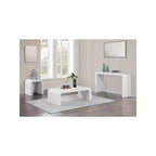 Siyah Meşe Kaplama Sehpa, Modern Dikdörtgen Tasarım, 48" Genişlik x 24" Derinlik