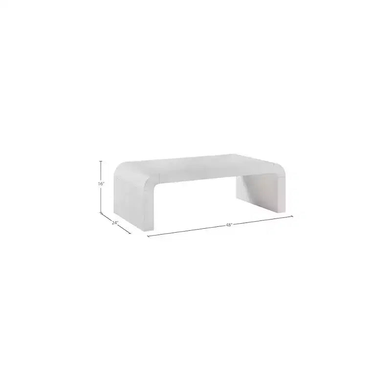 Siyah Meşe Kaplama Sehpa, Modern Dikdörtgen Tasarım, 48" Genişlik x 24" Derinlik