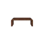 Siyah Meşe Kaplama Sehpa, Modern Dikdörtgen Tasarım, 48" Genişlik x 24" Derinlik