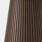 60" ronde eettafel voor 6 personen, gefluteerde kegelvormige voet en houten MDF blad, walnoot