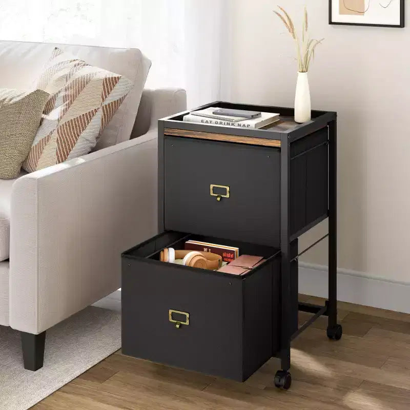 Mobile 2/3-Drawer Filing Cabinet, Under Desk Storage Drawers on Wheels for Home Office Organization