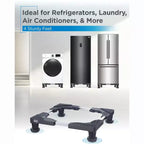 Adjustable Appliance Pedestal Stand, Stainless Steel, Anti-Vibration Pads, 700 lbs Capacity