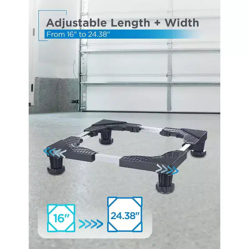 Adjustable Appliance Pedestal Stand, Stainless Steel, Anti-Vibration Pads, 700 lbs Capacity