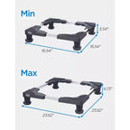 Adjustable Appliance Pedestal Stand, Stainless Steel, Anti-Vibration Pads, 700 lbs Capacity