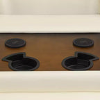 Elektrische 3-zits power relaxbank, gebonden leer, USB-oplader, LED & omkeerbare tafel