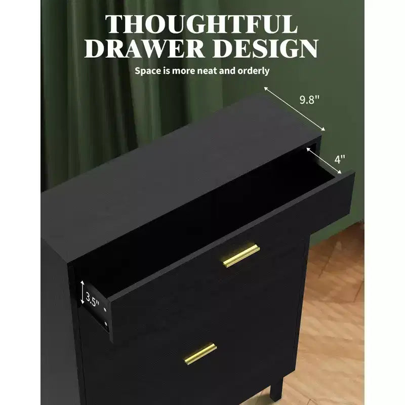 Freistehender Schuhschrank für den Eingangsbereich, 2 Klappschubladen, fasst 12 Paar, Holzmaserung MDF