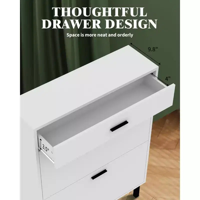 Freistehender Schuhschrank für den Eingangsbereich, 2 Klappschubladen, fasst 12 Paar, Holzmaserung MDF