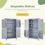 Elegant Bathroom Floor Storage Cabinet Bathroom Storage Unit Freestanding Cabinet with 4 Doors