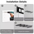 2x4 Ft Garagenregal, Schwerlast-Wandregal, schwebende Regalböden, 800LB Tragkraft, Metall-Garagenorganisation für Werkzeuge & Zubehör  