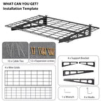 2x4 Ft Garagenregal, Schwerlast-Wandregal, schwebende Regalböden, 800LB Tragkraft, Metall-Garagenorganisation für Werkzeuge & Zubehör  