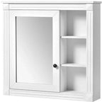 30"W x 28"H opbouw medicijnkastje met spiegel, soft-close scharnieren en open opbergruimte